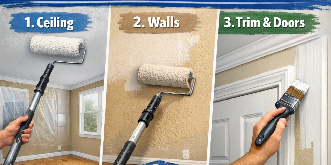 What Order Should You Paint a Room? (Ceiling, Walls, or Trim First?)