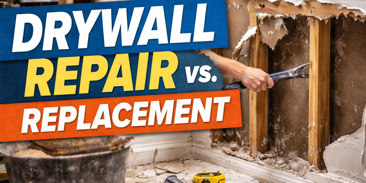 When Should I Repair Drywall Instead of Replacing It?